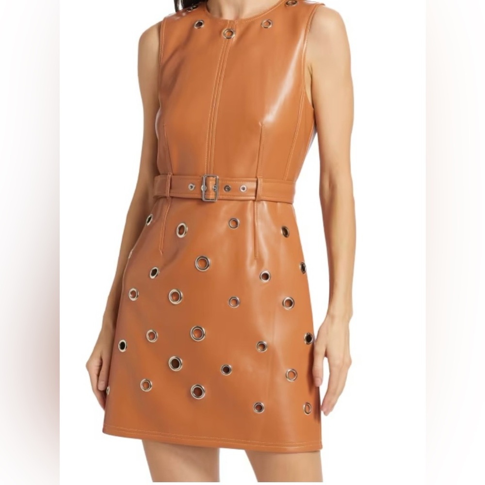 Cinq A Sept Harriet Faux Leather Minidress